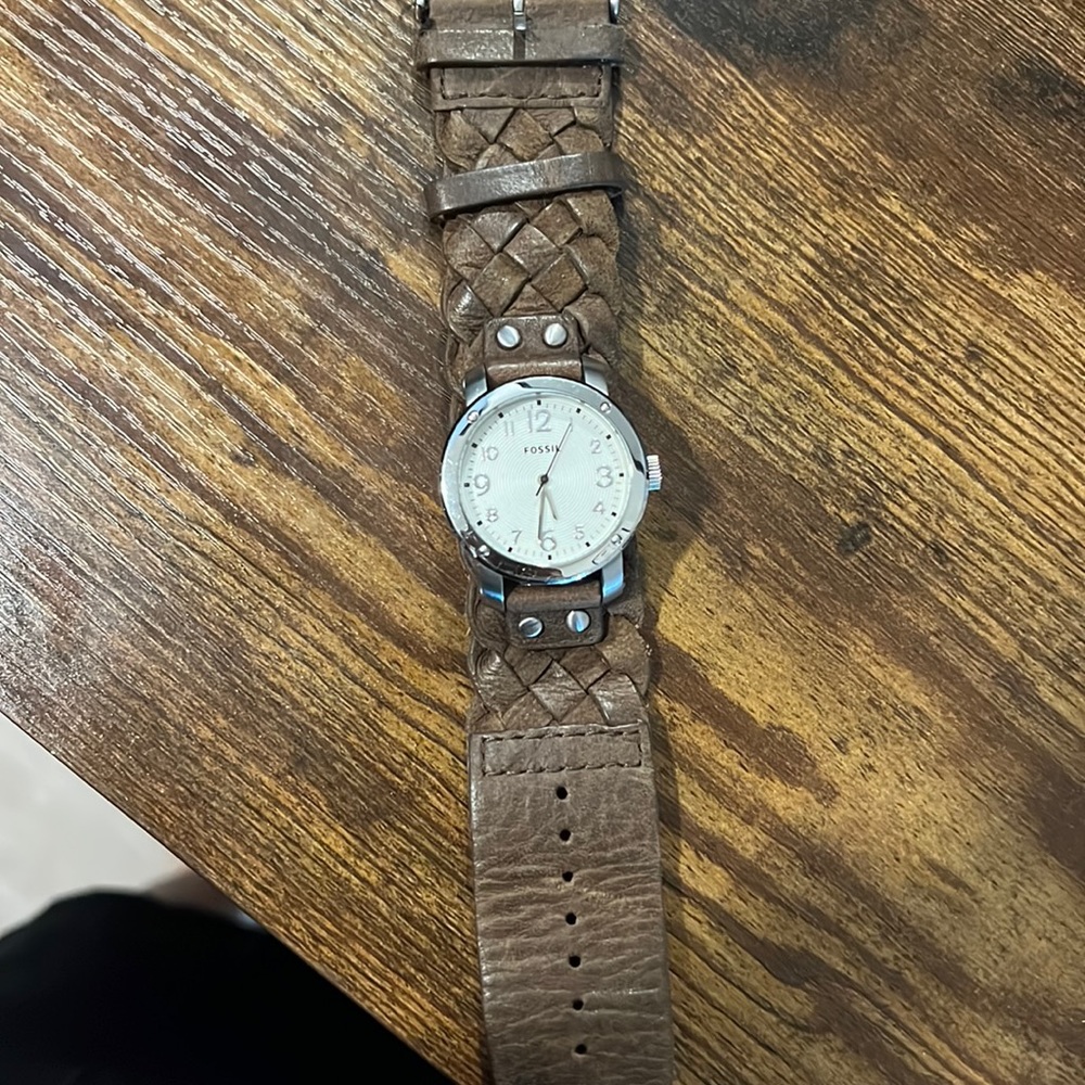 Fossil watch leather